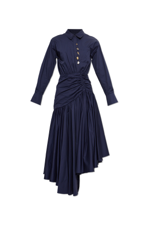 Asymmetrical dress with a pocket