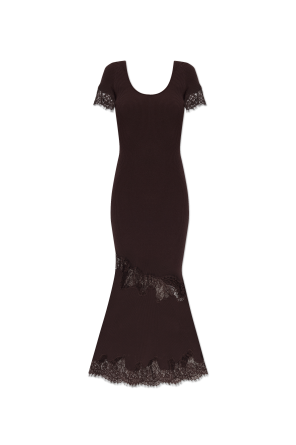 Dress with lace inserts