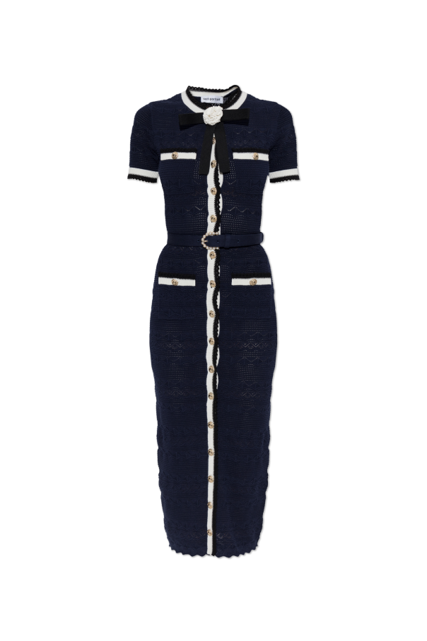 Pencil dress with belt od Self-Portrait