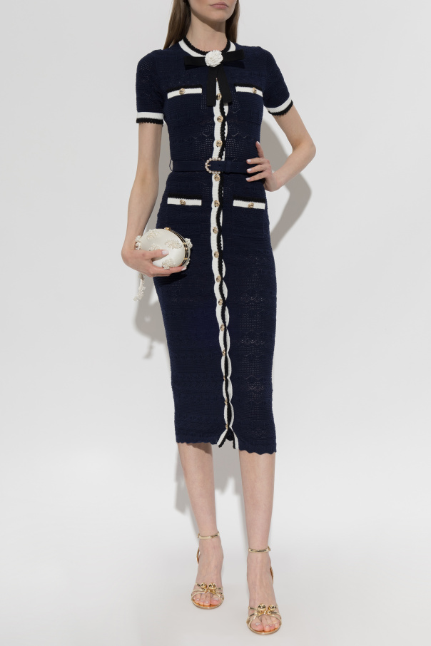 Self-Portrait Pencil dress with belt