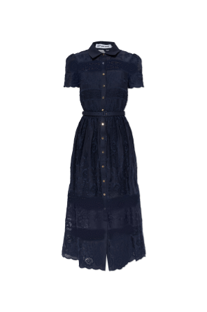 Spitzenkleid mit Gürtel