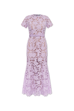 Lace dress with belt