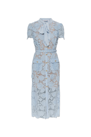 Lace dress with belt
