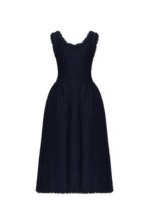 Tweed dress with lurex thread and sequins