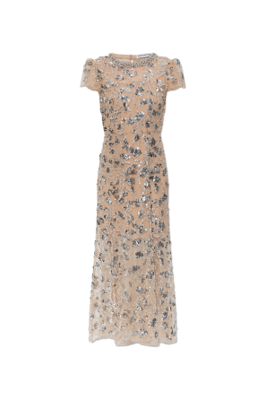 Dress with shimmering appliqués
