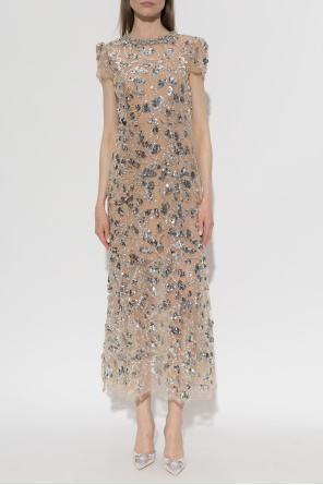 Self-Portrait Dress with shimmering appliqués