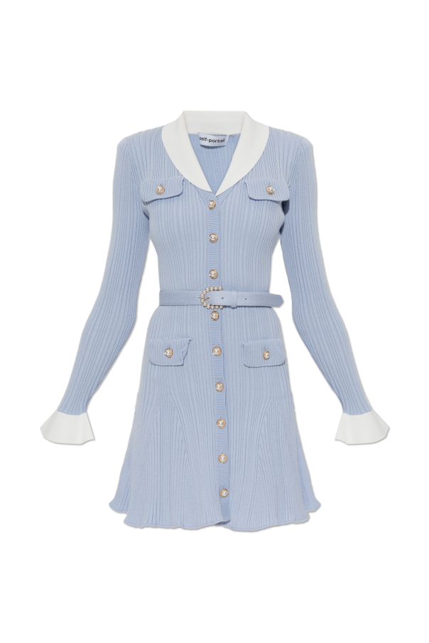 Ribbed dress with pockets od Self-Portrait