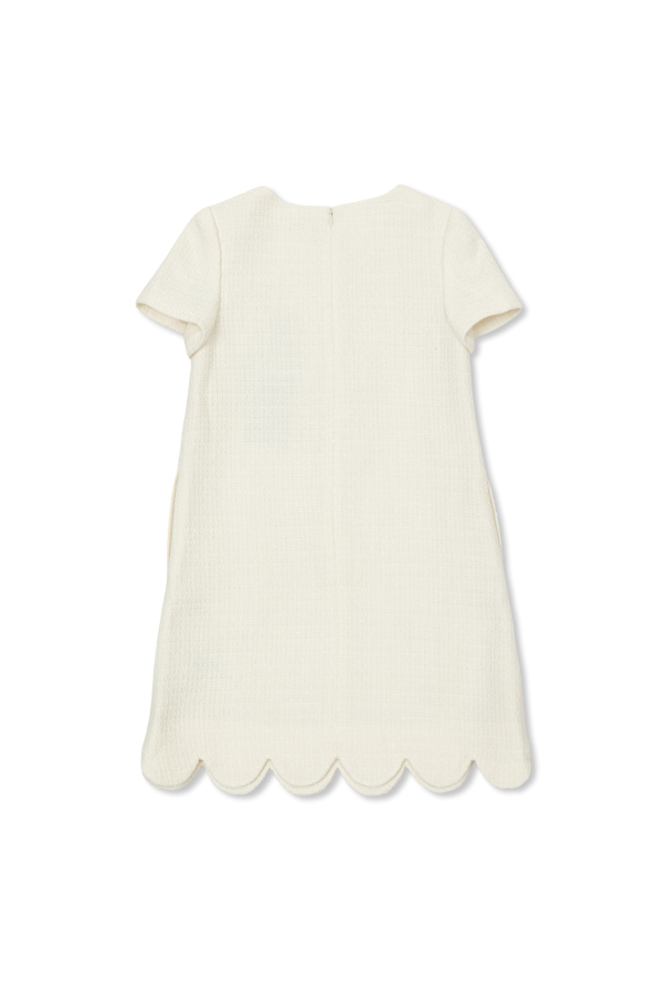 Self-Portrait Kids Vestido de tweed con bolsillos