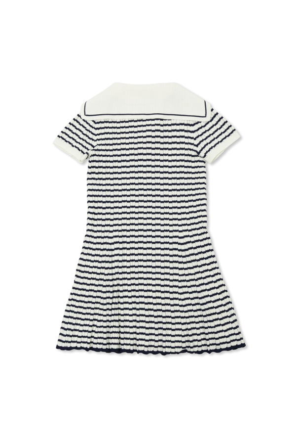 Self-Portrait Kids Vestido con estampado de rayas