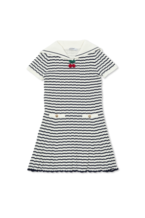 Vestido con estampado de rayas