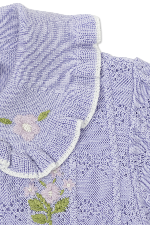 Self-Portrait Kids Vestido con falda plisada