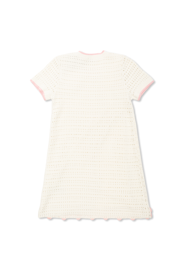 Self-Portrait Kids Jacquardkleid mit Blumenmuster