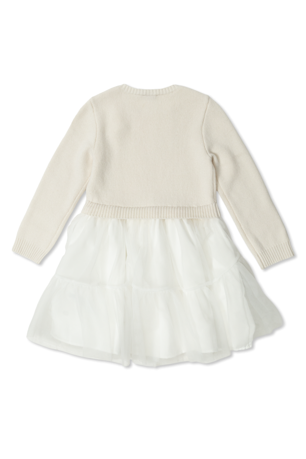 Self-Portrait Kids Vestido con aplicación brillante