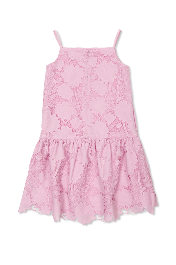 Self-Portrait Kids Vestido de encaje con tirantes