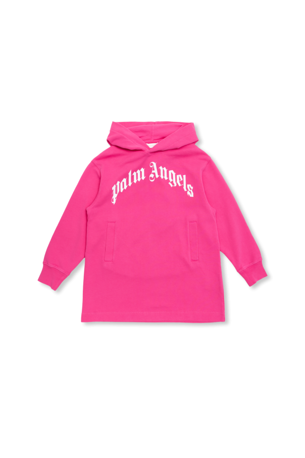 Palm Angels Kids Long hoodie with logo
