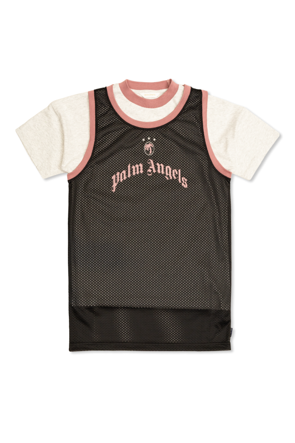 Dress with printed logo od Palm Angels Kids