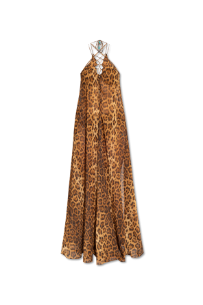 Beach dress with animal motif