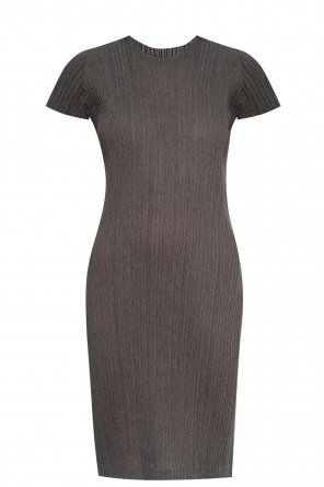 Black Wool And Cashmere Dress With High Collar Woman