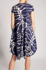 Issey Miyake Pleats Please Pleated dress with print