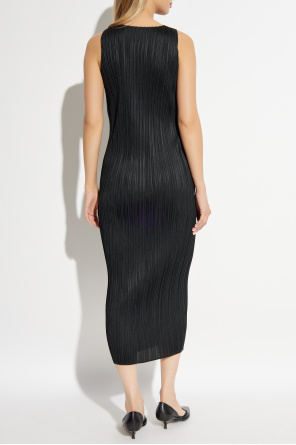 Pleats Please Issey Miyake Pleated sleeveless dress