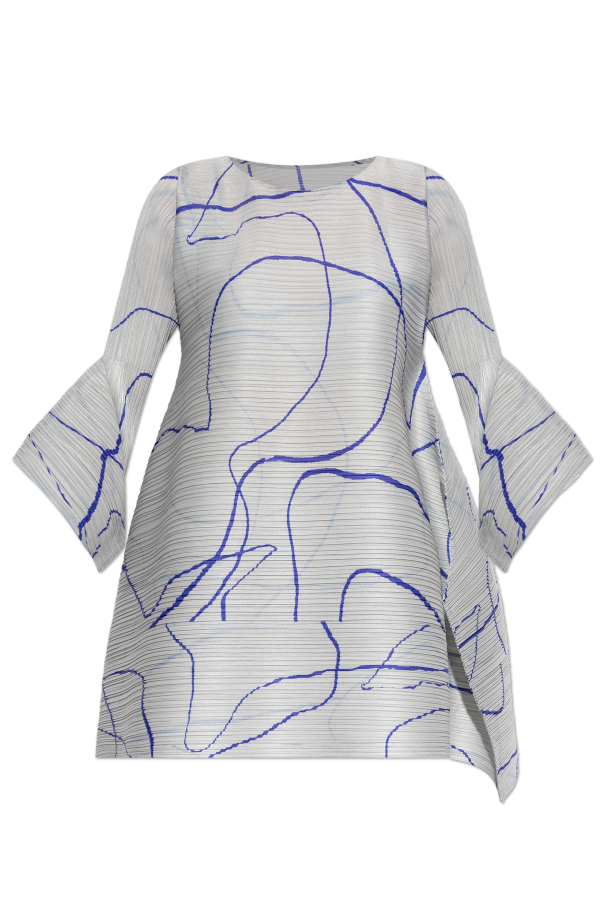 Pleated dress with an asymmetric cut od Pleats Please Issey Miyake