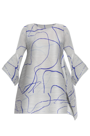 Vestido plisado de corte asimétrico