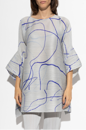 Pleats Please Issey Miyake Pleated dress with an asymmetric cut