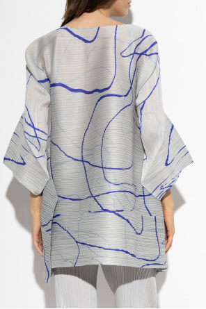 Pleats Please Issey Miyake Pleated dress with an asymmetric cut