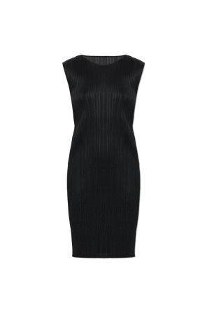 Pleated sleeveless dress