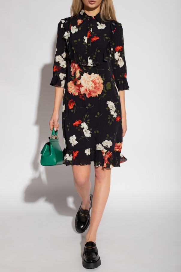 Erdem ‘Bell’ floral Schwarz dress