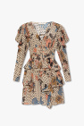 RED Valentino butterfly-print belted dress Black