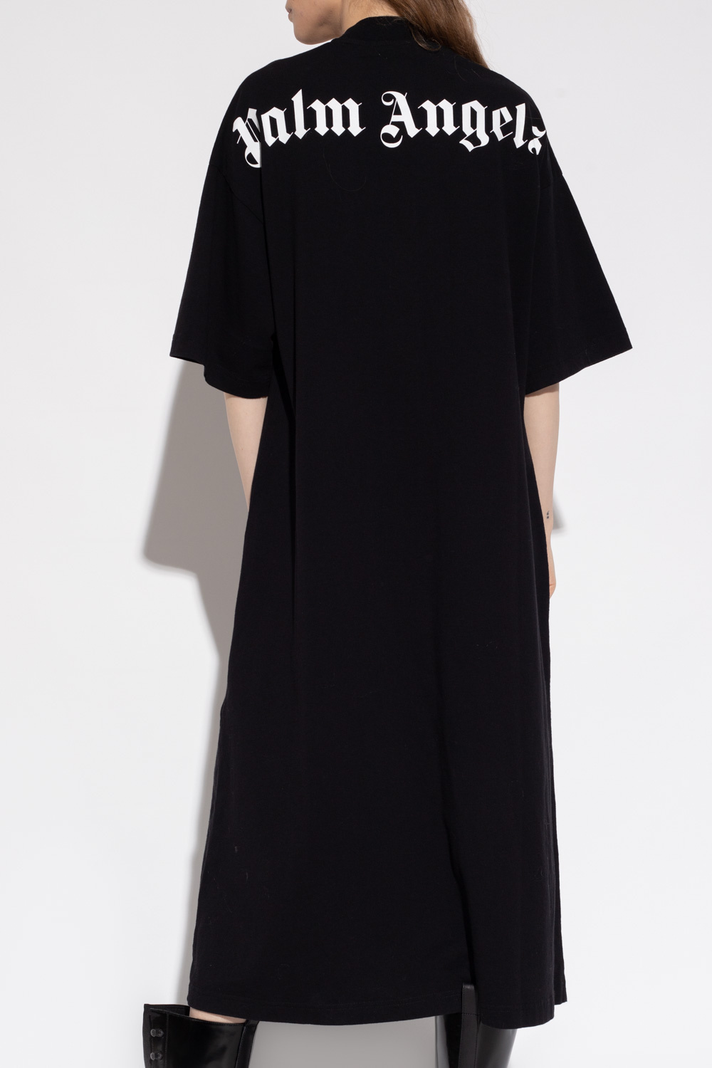 Logo Rib Dress in black - Palm Angels® Official