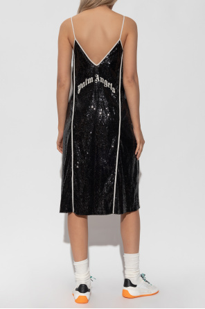 Palm Angels Sequin dress with double slit