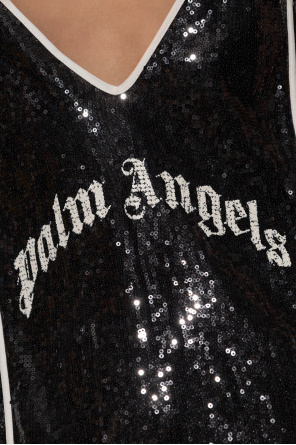 Palm Angels Sequin dress with double slit