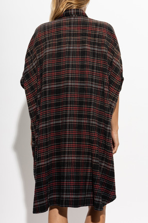 R13 Vestido camisola com padrão xadrez