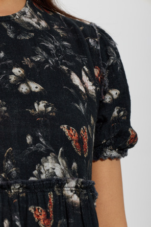 R13 Raw-edged midi dress