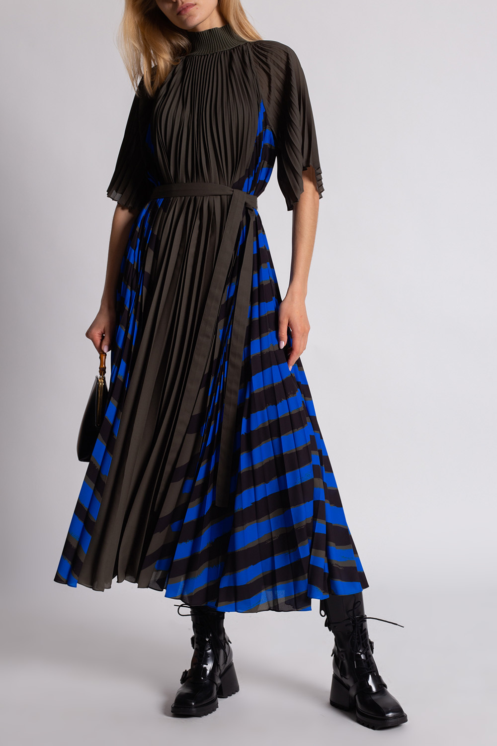 Proenza Schouler Pleated dress with band collar