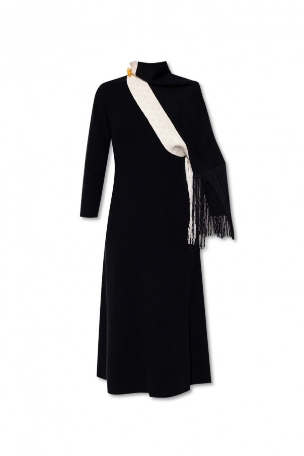 proenza Wide-Leg Schouler Dress with scarf