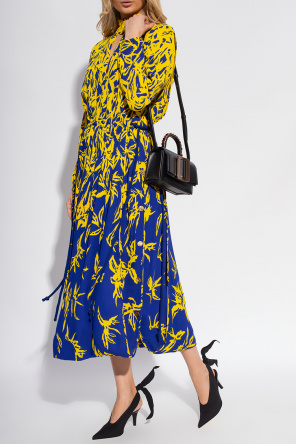 Patterned dress with standing collar od Proenza Schouler