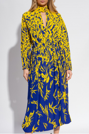 proenza round-toe Schouler Patterned dress with standing collar