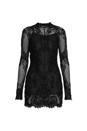 Lace dress with shimmering sequins