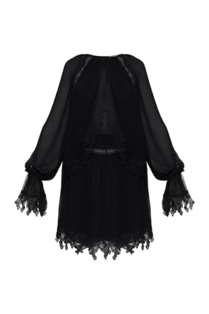 Dress with Lace Trim