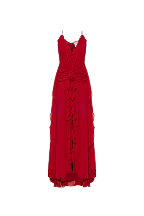 Strappy dress with draping