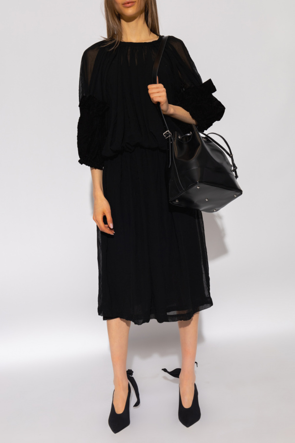 CDG by Comme des Garçons Fabiana Filippi tassel fringed sleeveless dress Toni neutri