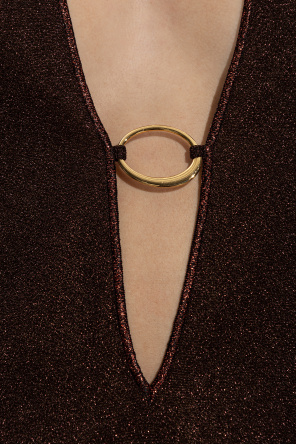 Oseree Vestido com fio de lurex