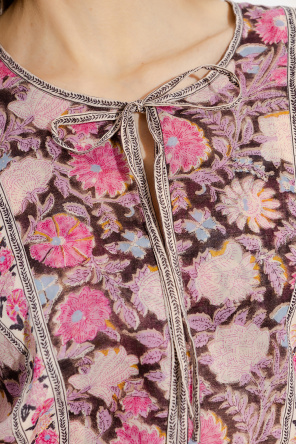 Marant Etoile ‘Gilinesia’ patterned Bow dress