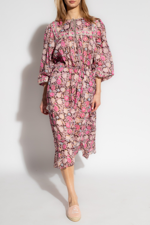Marant Etoile ‘Greila’ Jean dress with floral motif