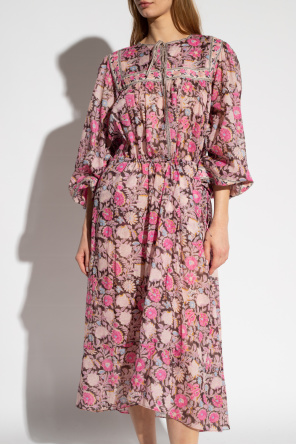 Marant Etoile ‘Greila’ dress patched with floral motif