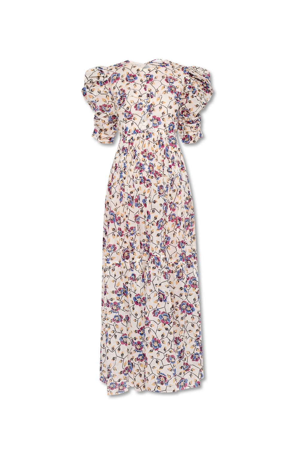 floral-detail ruffled midi dress ‘Sichelle’ dress