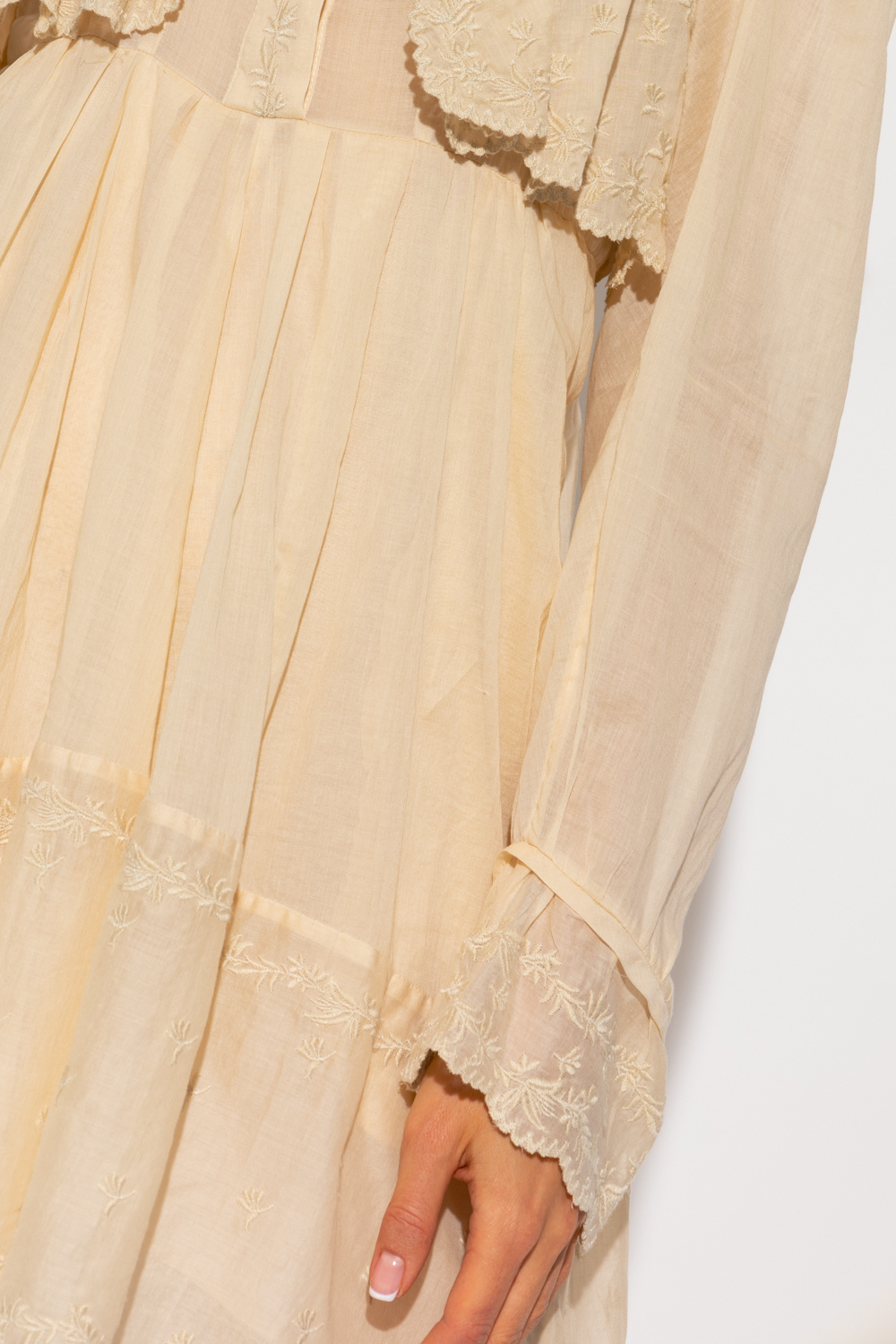 GANNI 3D-jacquard wrap dress ‘Limpeza’ dress